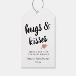 Hugs &amp; Kisses thank you Baby Shower Gift Tags