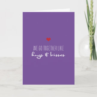 Hugs & Kisses Valentine's Day Anniversary Love Holiday Card