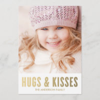 Hugs & Kisses | Valentine's Day Photo Card