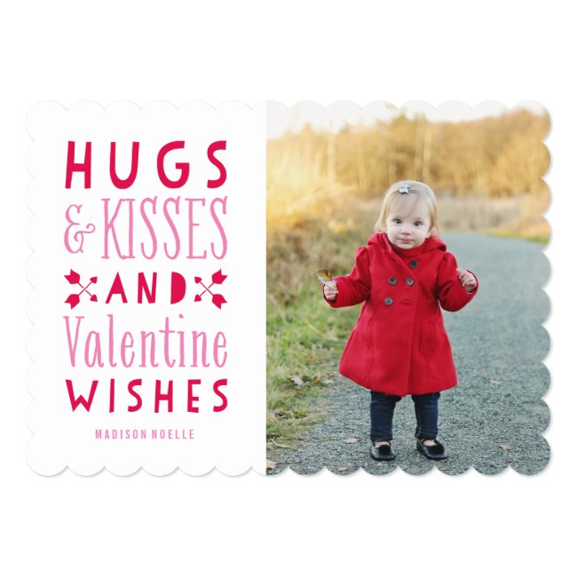 Hugs & Kisses| Valentine's Day Photo Card