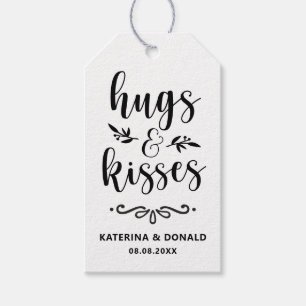 Hugs & Kisses Wedding Bridal Shower Favor Gift T Gift Tags