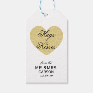 Hugs & Kisses Wedding Favor Gift Tags