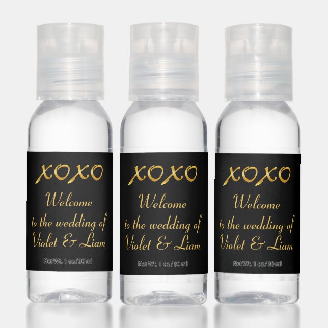 Hugs & Kisses Wedding Hand Sanitizer (Set)