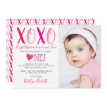 Hugs & Kisses (XOXO) Valentine's Day 1st Birthday Thank You Card Hugs & Kisses (XOXO) Valentine's Day 1st Birthday Thank You Card
