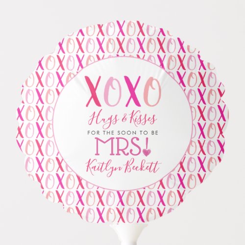 Hugs  Kisses XOXO Valentines Day Bridal Shower Balloon