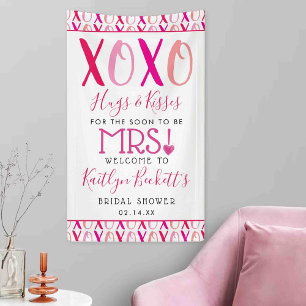 Hugs & Kisses (XOXO) Valentine's Day Bridal Shower Banner