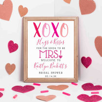 Hugs & Kisses (XOXO) Valentine's Day Bridal Shower Poster