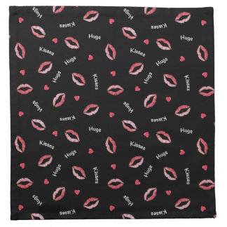 Hugs & Lip Kisses of Love Cloth Napkin