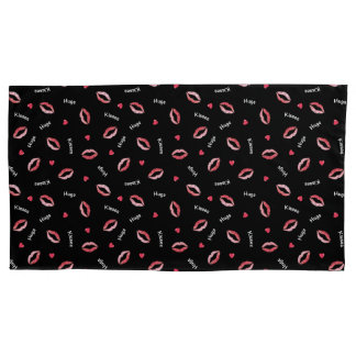 Hugs & Lip Kisses of Love Pillow Case