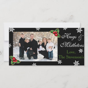 Hugs & Mistletoes Christmas Holiday Card