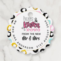 Hugs n Kisses From new Mr and Mrs Wedding Favor Favor Tags