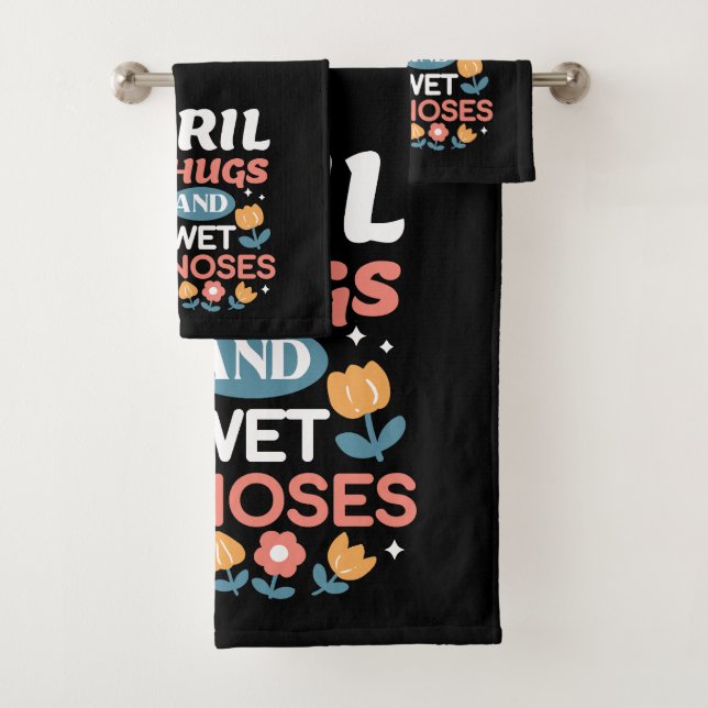 Hugs, Wet Noses, and Spring Vibes – Playful Pet Bath Towel Set (Insitu)