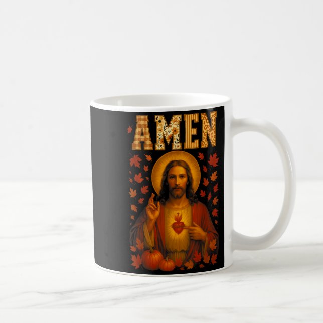 Hugvyn Amen Fall Jesus Christian Bible Verses Than Coffee Mug (Right)