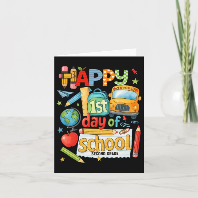 Hugvyn Back To School Second Grade Teacher 2nd Gra Card (Front)