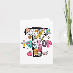 Hugvyn Back To School Taylor Name First Grade Teac Card