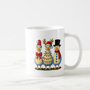 Hugvyn Christmas_ Funny Santa Goose Silly Merry Go Coffee Mug