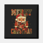 Hugvyn Christmas Santa Claus Patchwork Merry Chris Magnet