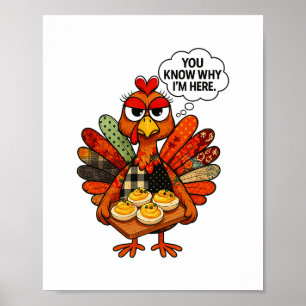 Hugvyn Deviled Eggs You Know Why Im Here Thanksgiv Poster
