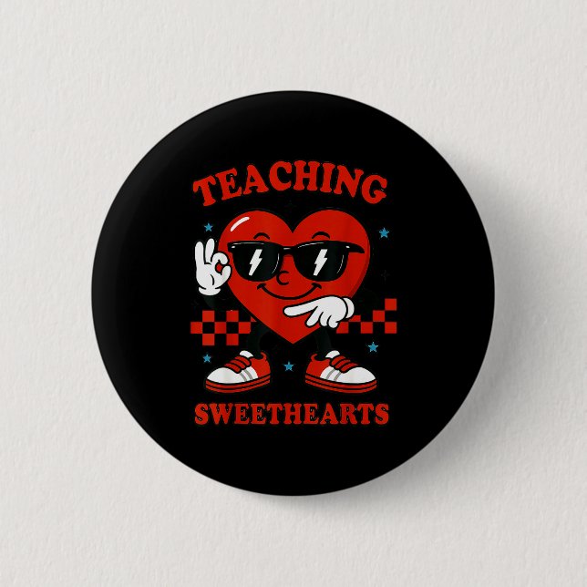 Hugvyn Six Seven Heart 6 7 Teaching Sweethearts Va Button (Front)