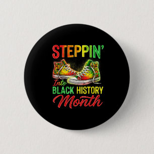 Hugvyn Stepping Into Black History Month Juneteent Button