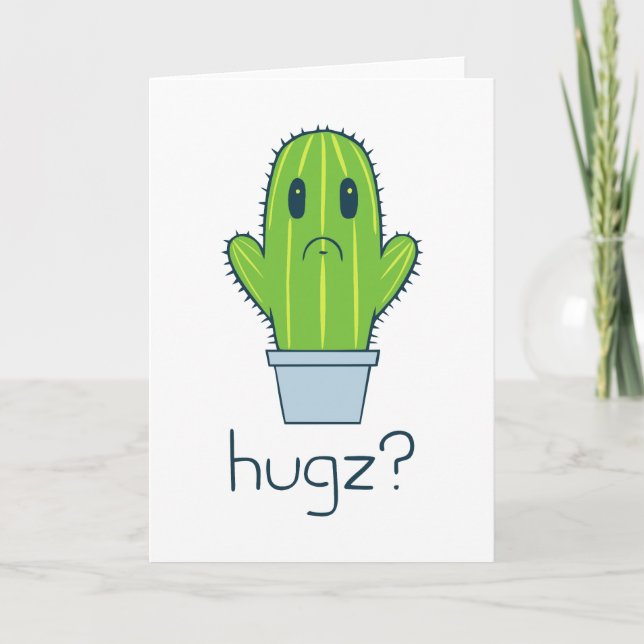 Hugz? Letterpress Thank You Card (Front)