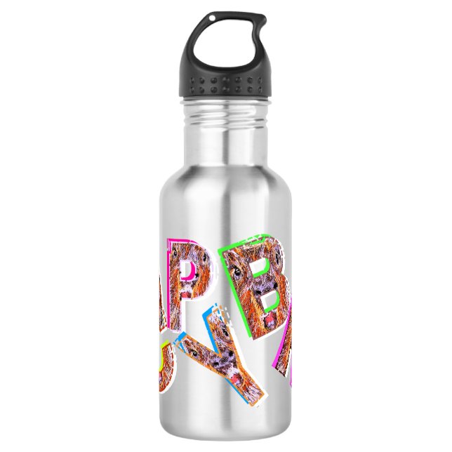 "HUH" CAPYBARA STAINLESS STEEL WATER BOTTLE (Front)