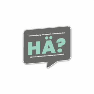 Huh? Definition Humor German Sticker