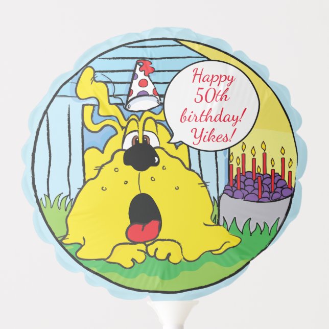 HUH! Dog Funny Birthday Party Balloon (Front)