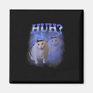 Huh Silly Cat Meme Funny Oddly Bootleg Specific Da Magnet