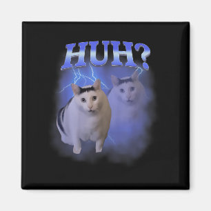 Huh Silly Cat Meme Funny Oddly Bootleg Specific Da Magnet