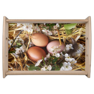 Hühnereier im Nest  Serving Tray