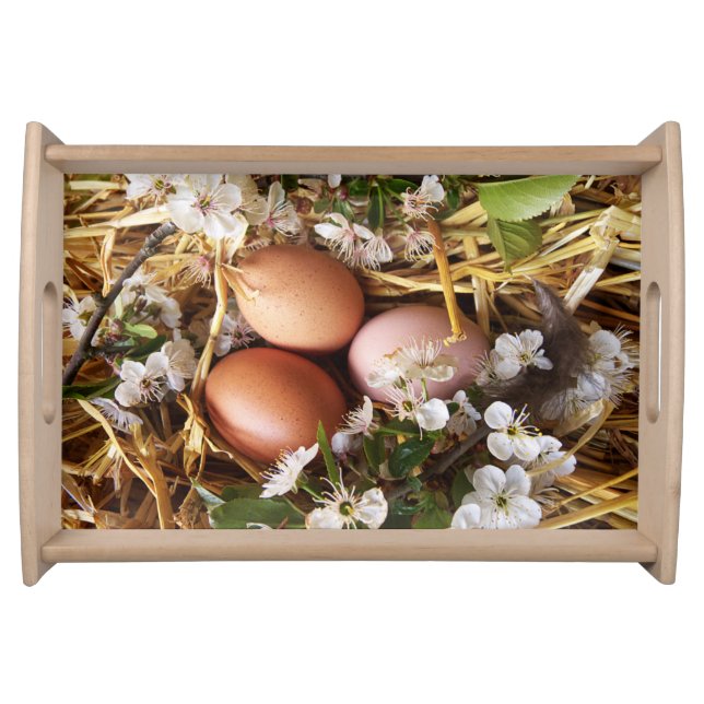 Hühnereier im Nest  Serving Tray (Front)