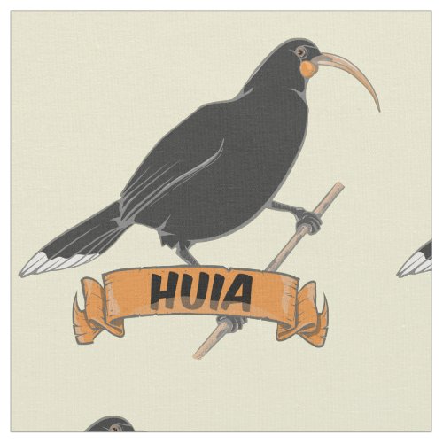 Huia New Zealand Bird Fabric