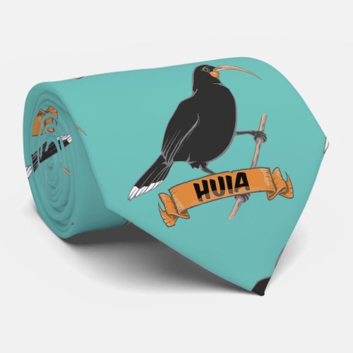 Huia New Zealand Bird Neck Tie