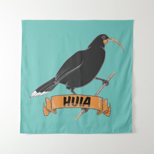 Huia New Zealand Bird Tapestry