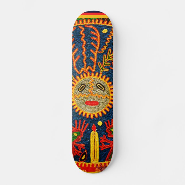 Huichol Spirit Skateboard (Front)