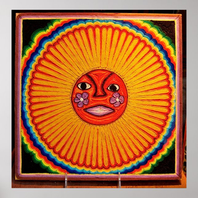 Huichol String Art,Mexico Large Photo on Canvas Poster (Front)
