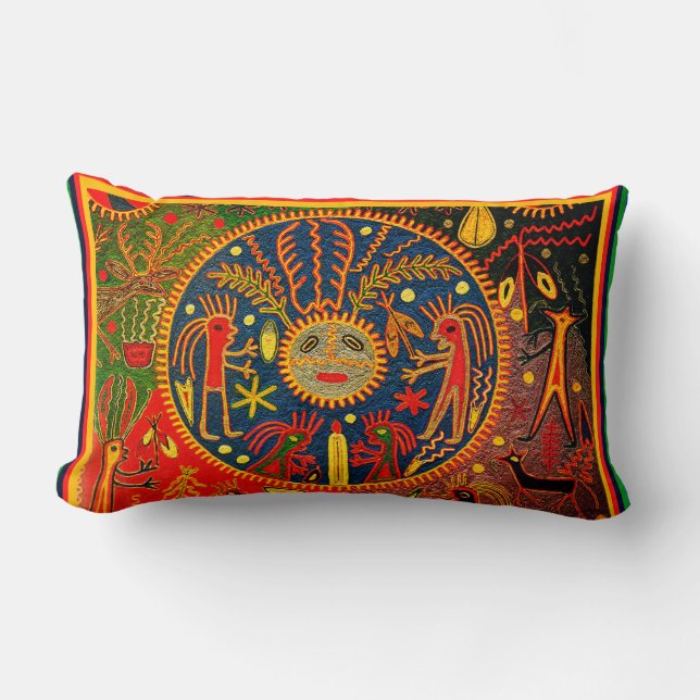 Huicol Fertility Throw Pillow (Front)