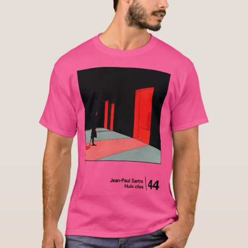 Huis clos Minimal Style Graphic Artwork T_Shirt