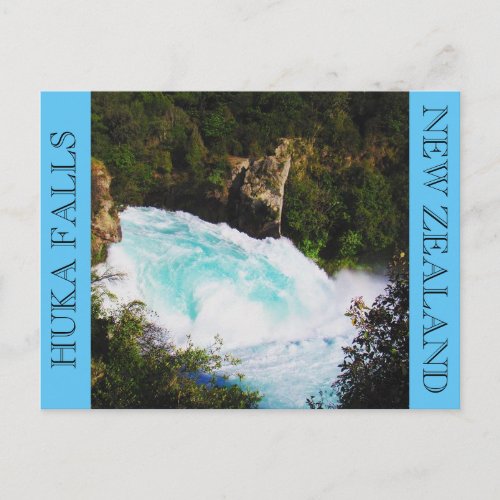 huka falls blue postcard