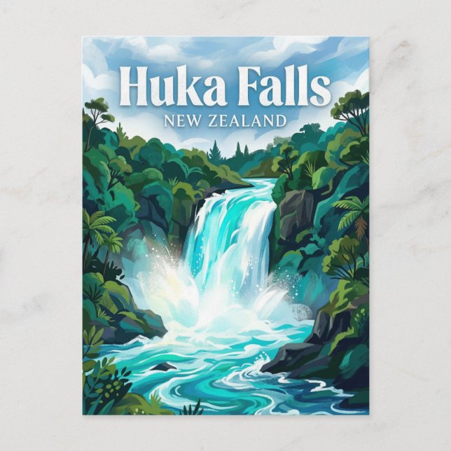 Huka Falls New Zealand Postcard (Front)