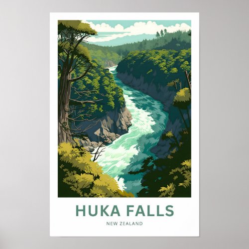 Huka Falls New Zealand Travel Print