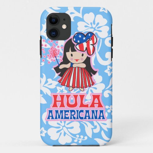 Hula Americana Hula Girl Patriotic iPhone 5 Case