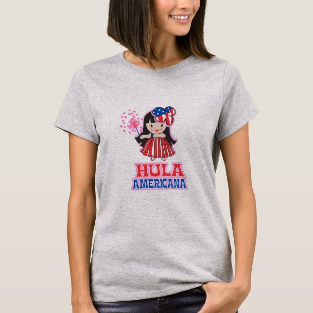Hula Americana Ladies T-shirts (Front)