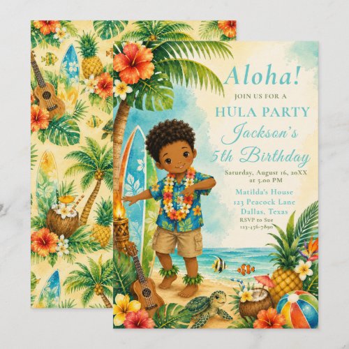 Hula Birthday Party Invitation