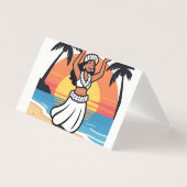 Hula dance beach party sunset tropical island art (Front)