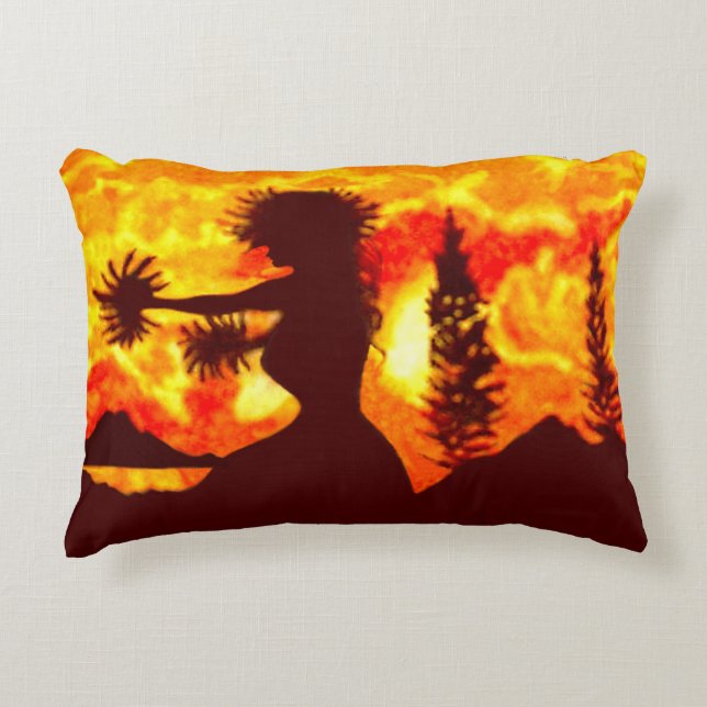 Hula Dancer  Accent Pillow (Front)