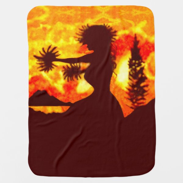 Hula Dancer Baby Blanket