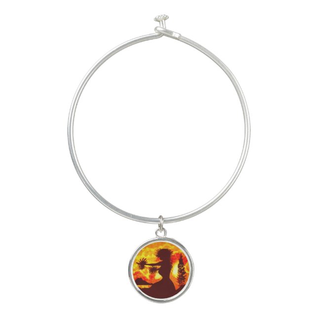 Hula Dancer  Bangle Bracelet (Front)