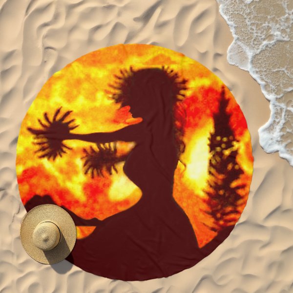 Hula Dancer Beach Towel
